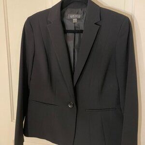 Kasper Black One-Button Tailored Blazer – Size 8